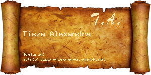 Tisza Alexandra névjegykártya